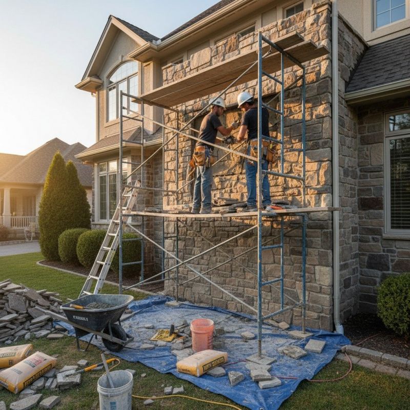 Our team working on Siding Service projects in Wake County, NC