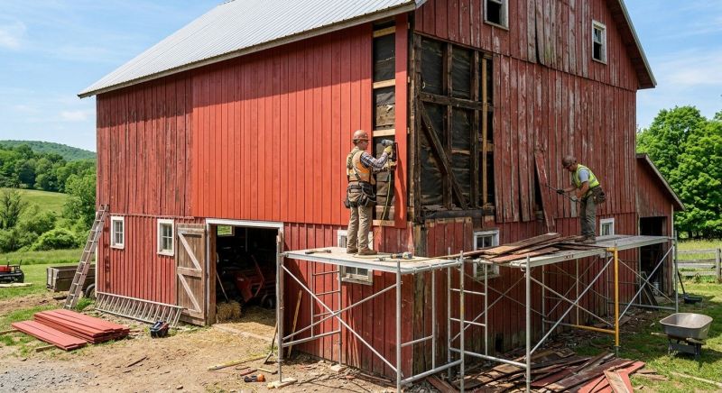 Barn Siding Replacement in Wake Forest, NC