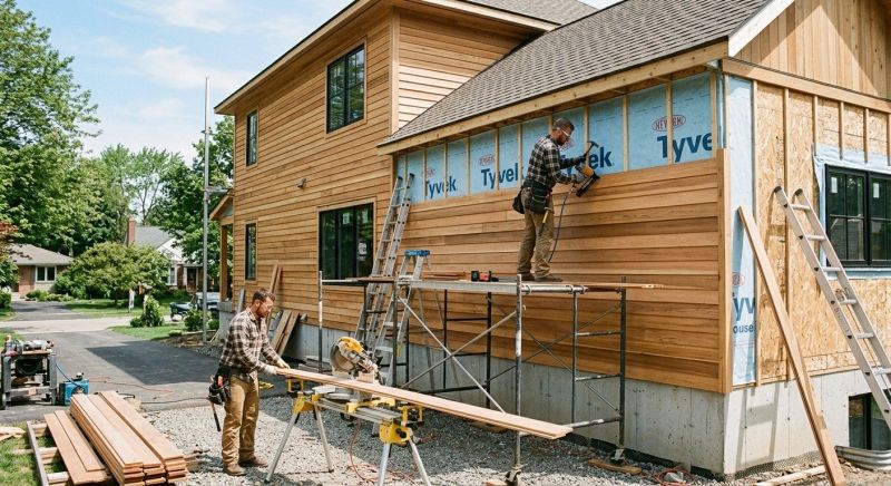 Faux Wood Siding Installation in Knightdale, NC
