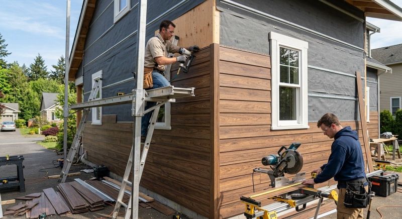 Faux Wood Siding Installation in Wake County, NC