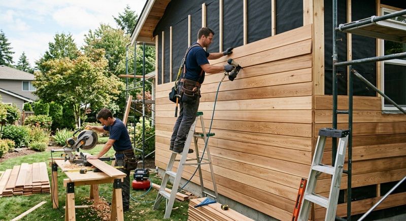 Hardwood Siding Installation in Wake Forest, NC