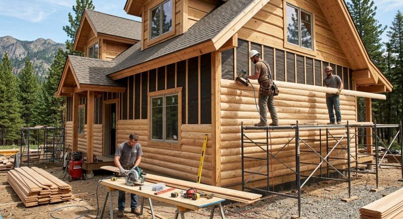 Log Home Siding Installation in Wake County, NC