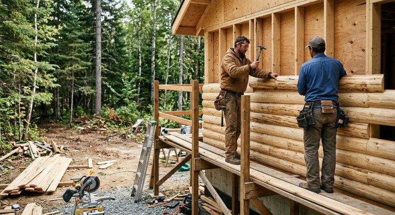 Log Siding Installation in Johnston County, NC