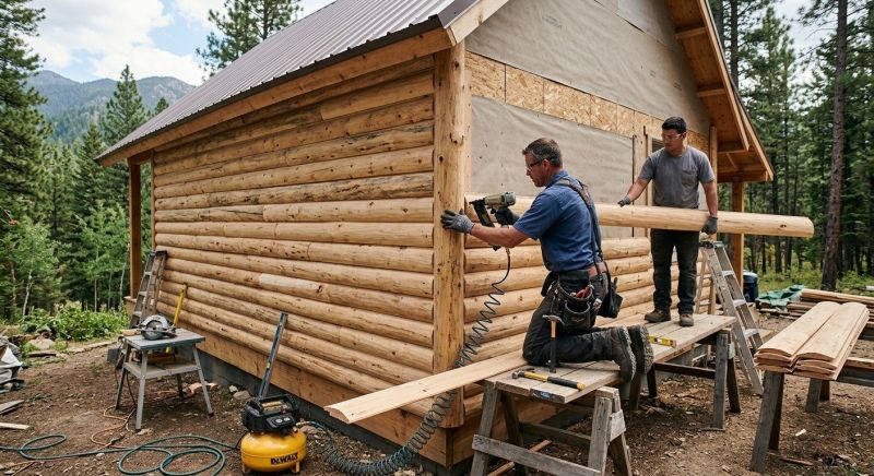 Log Siding Installation in Knightdale, NC