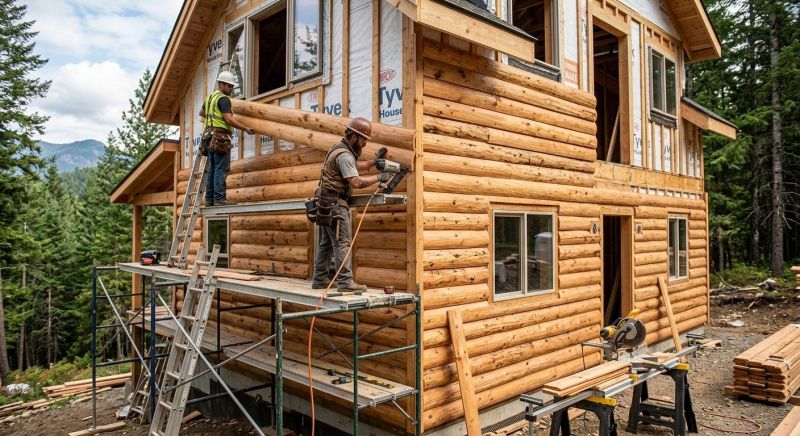 Log Siding Installation in Wake Forest, NC