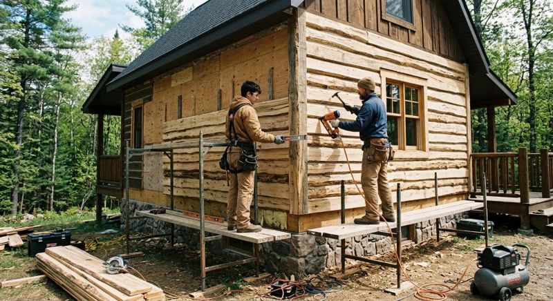 Log Siding Replacement in Wake County, NC