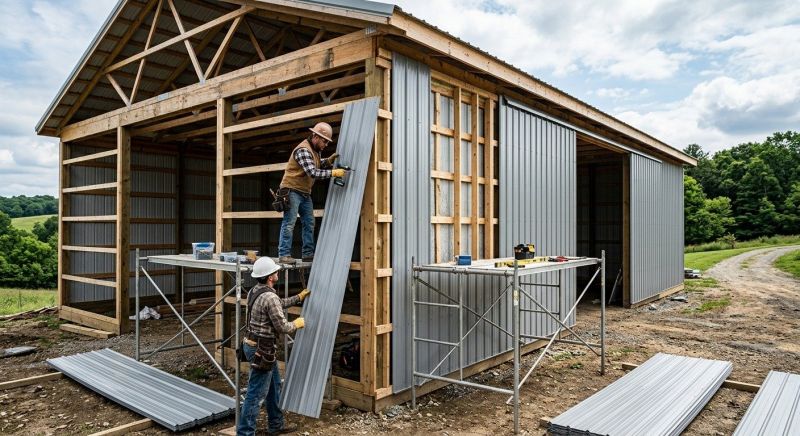 Metal Barn Siding Installation in Wake County, NC