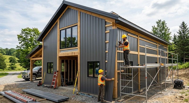 Metal Barn Siding Installation in Wake County, NC