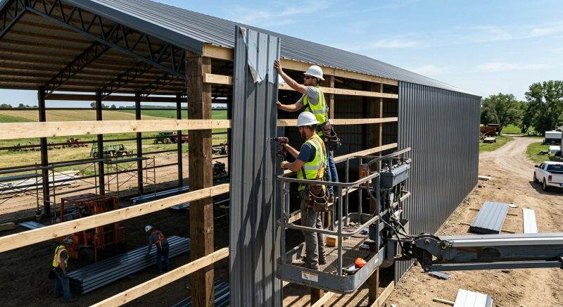 Pole Barn Siding Installation in Wake County, NC