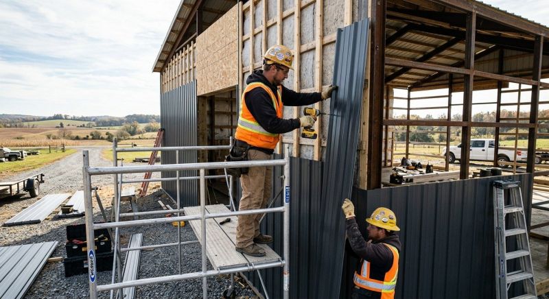 Pole Barn Siding Installation in Wake County, NC