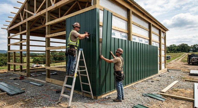 Pole Barn Siding Installation in Wake County, NC