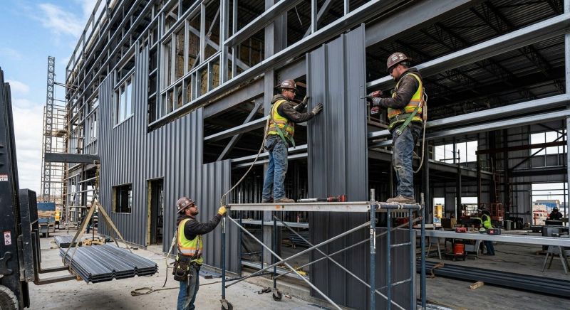 Steel Cladding Installation in Wake County, NC