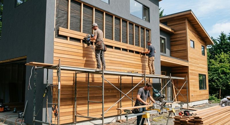 Wood Cladding Installation in Morrisville, NC